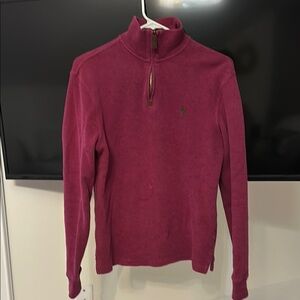 Polo Ralph Lauren Burgundy Quarter-Zip Sweater